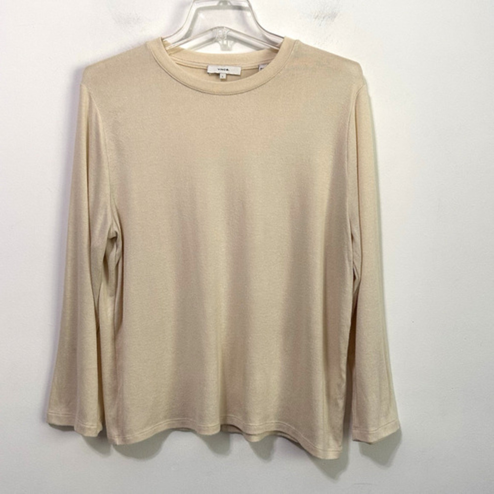 Vince Sweater L Lightweight Long‎ Sleeve Crewneck Designer Knit Soft Career